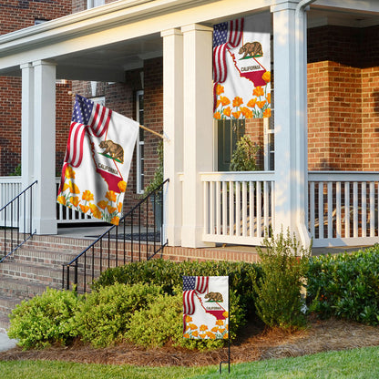 California State With California Poppy Flag MLN1111Fv4