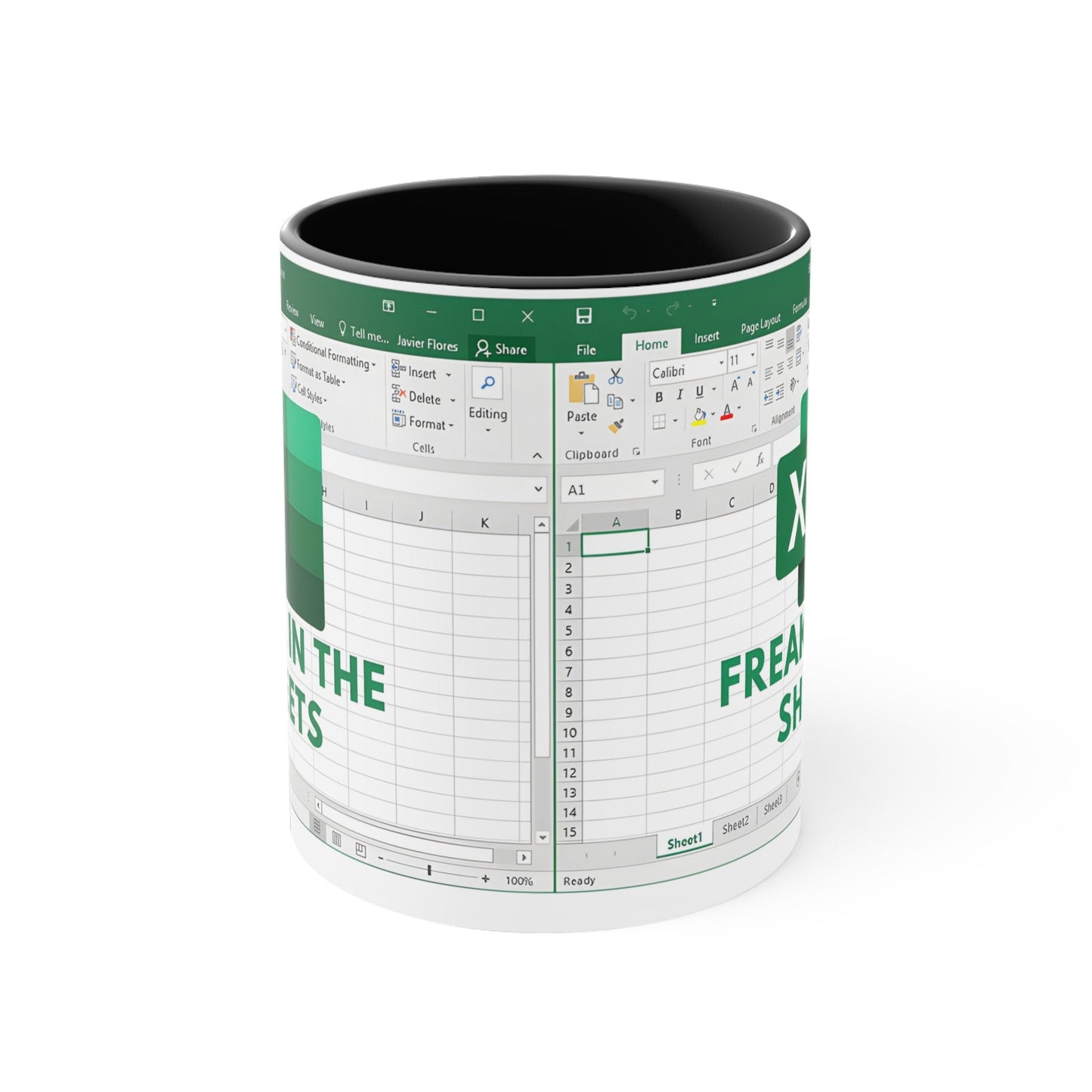 Freak In The Sheets Excel Mug - Funny Coder Gift