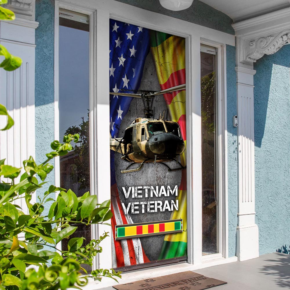 Huey Helicopter Vietnam War Memorial Door Cover DBD2687F