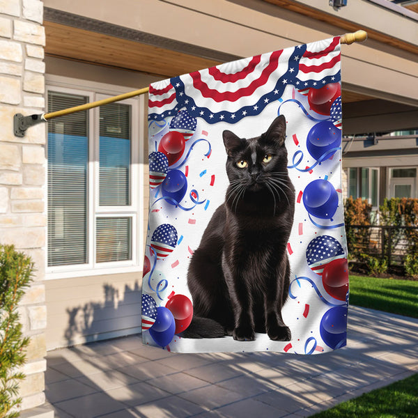 Flagwix American Flag - Patriotic Black Cat 4th Of july Independence Day Flag TQN1298F