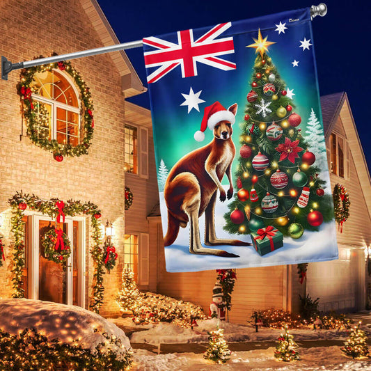 Australia Christmas Kangaroo Christmas Tree Australian Flag MLN4157F