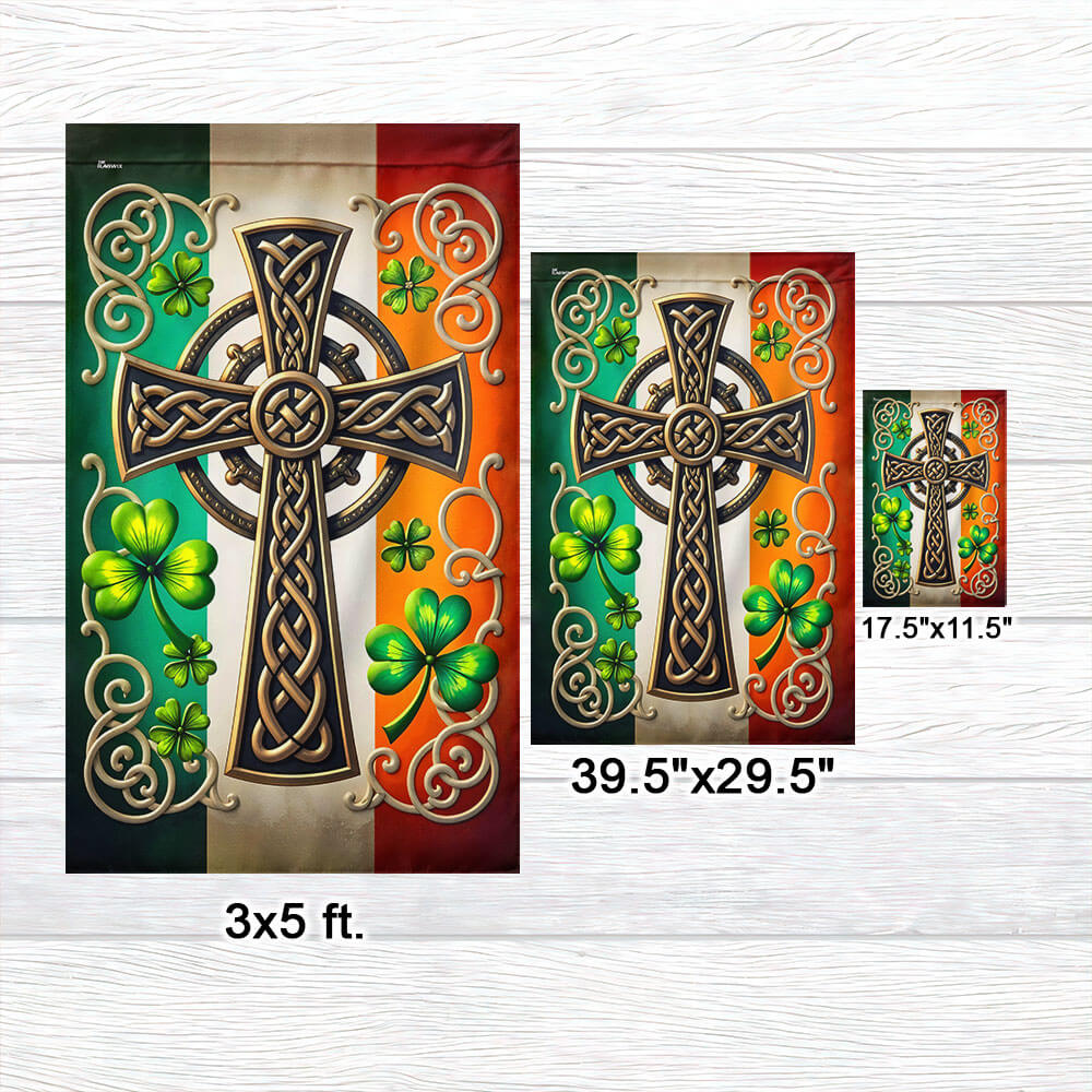 Irish Celtic Knot Cross St. Patrick’s Day Flag MLN5110TNB
