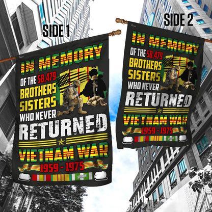 Brothers And Sisters Who Never Returned Vietnam War Flag MLH1758F