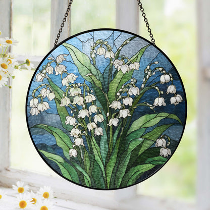 Lily of Valley Flower Stained Glass Suncatcher MLN4820TDH