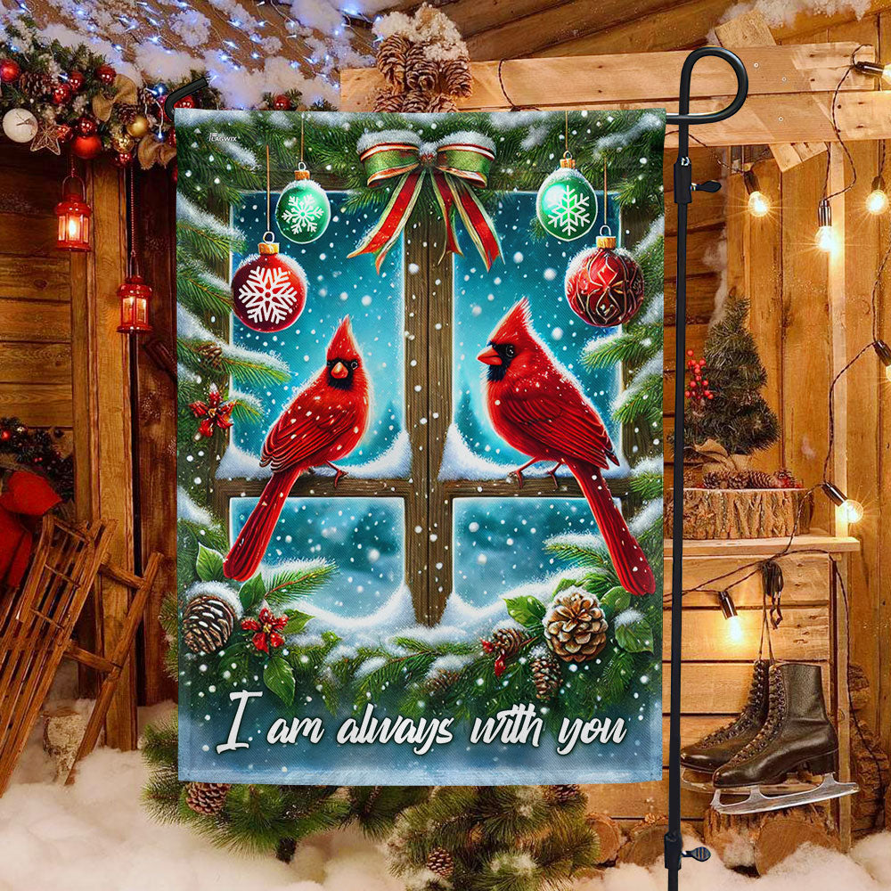 Cardinal Christmas Flag I Am Always With You Flag MLN4268F
