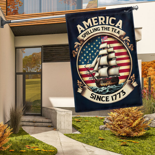 Flagwix American Flag - America Spilling The Tea Since 1773 Flag TQN3229F