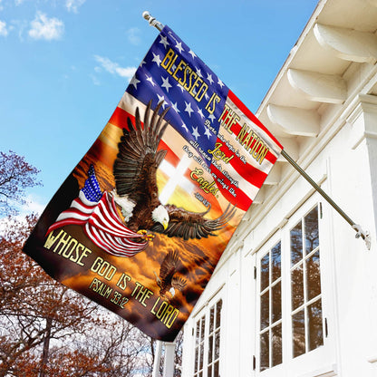 Blessed Is The Nation Whose God Is The Lord Eagle Flag