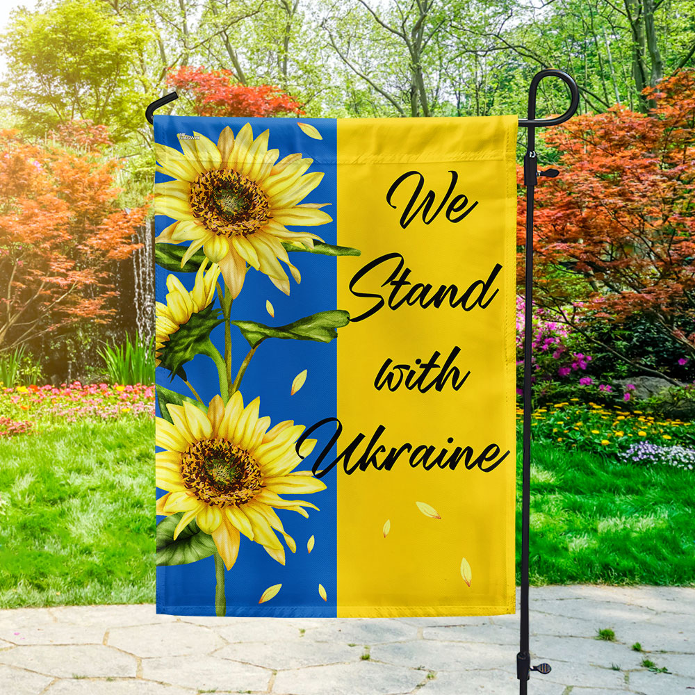 Support Ukraine Sunflower Flag We Stand With Ukraine Flag VTM1127LTH