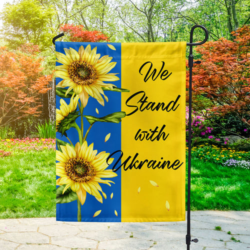 Support Ukraine Sunflower Flag We Stand With Ukraine Flag VTM1127LTH