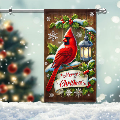 Cardinal Merry Christmas Flag TQN3776F