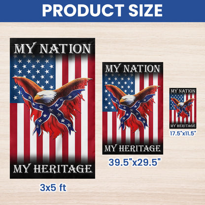 My Nation, My Heritage Confederate American Flag TPT2719TNB