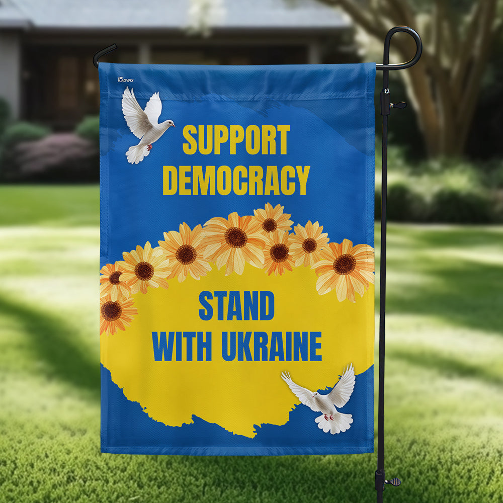 Stand with Ukraine Support Democracy Flag MLN5334PMN