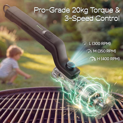 Electric BBQ Grill Brush Cleaner 3X Faster