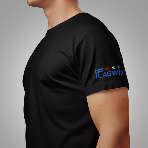 Flagwix Red White &amp; Blue Stars Embroidered Unisex T-shirt