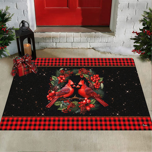 Cardinal Merry Christmas Doormat TQN4366DM