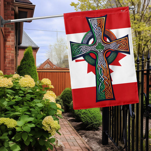Irish Celtic Knot Cross St. Patrick’s Day Canada Irish Canadian Flag TPT2609F