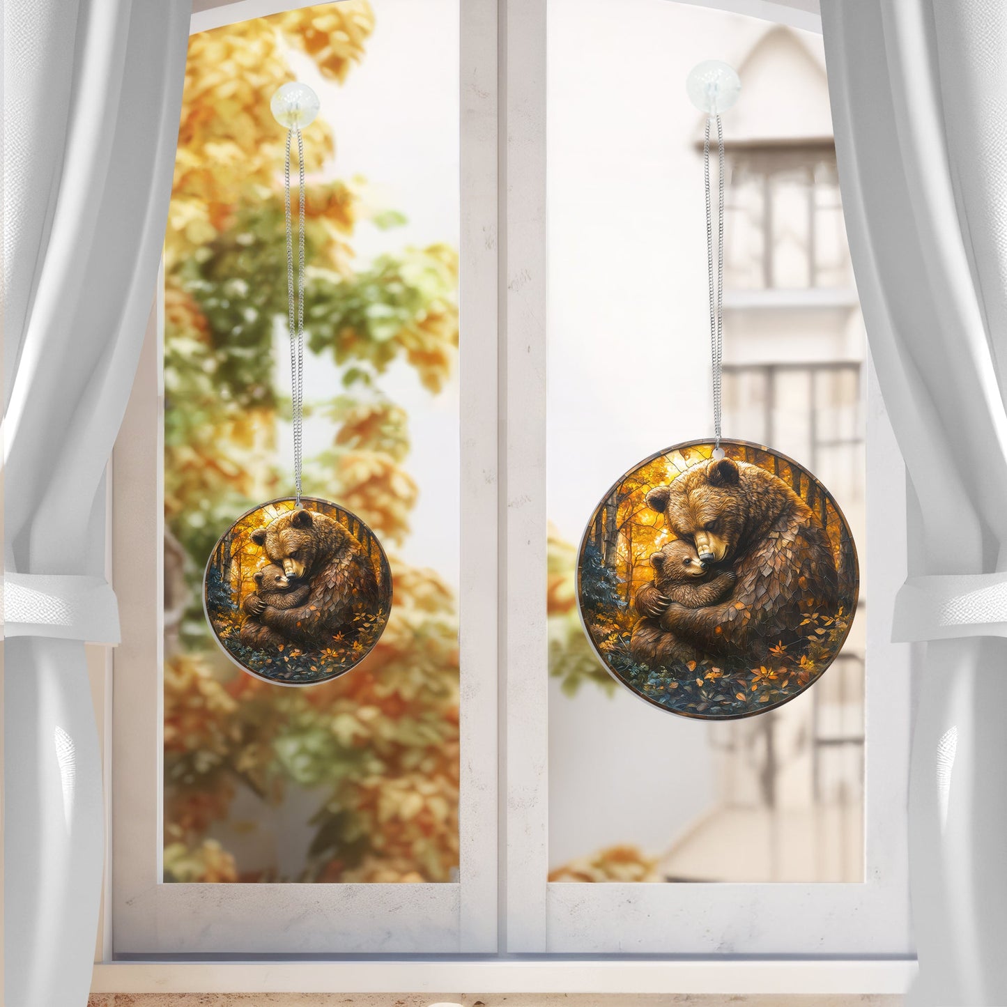 Mama Bear And Cub Mothers Day Acrylic Suncatcher Hanging TQN4873NGT