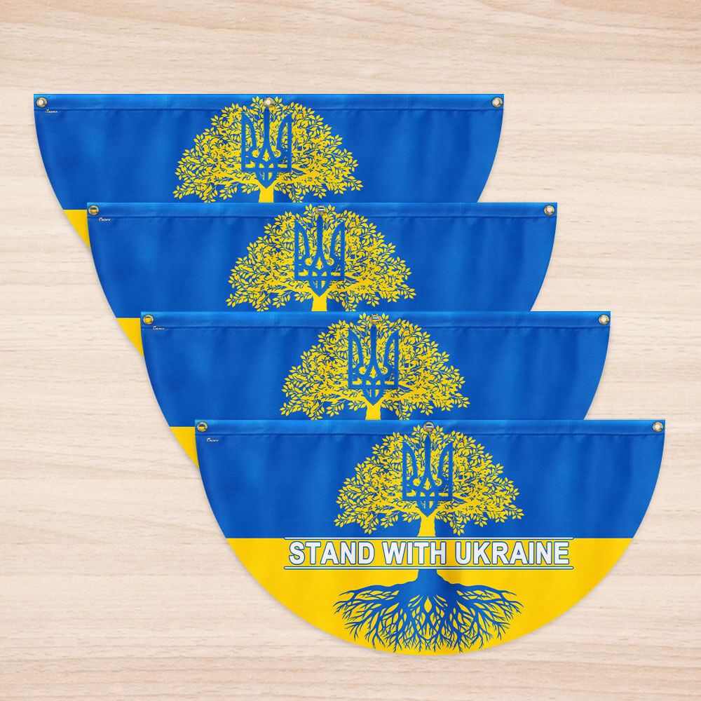 Stand With Ukraine Non-Pleated Fan flag TQN4933TNB
