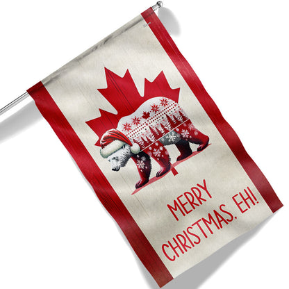 Bear Christmas Canadian Flag TQN2076F
