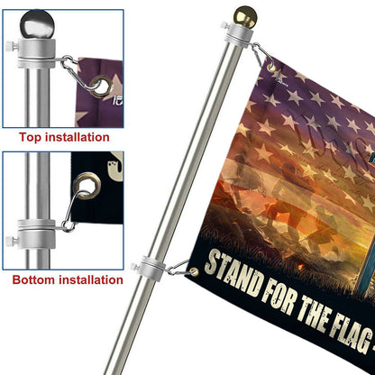 Stand For The Flag Kneel For The Cross Memorial Day Flag Veteran Day Flag PHB25TTH