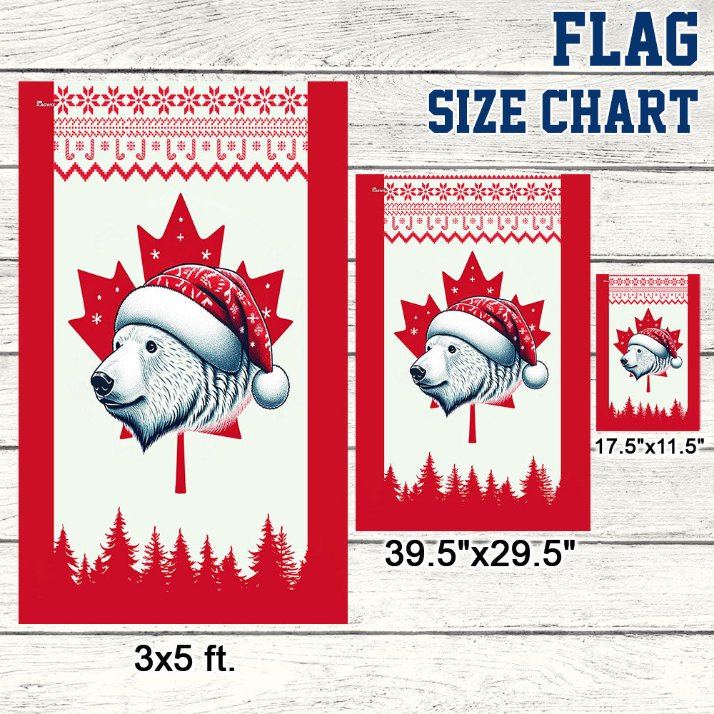 Bear Christmas Canadian Flag TQN2077F