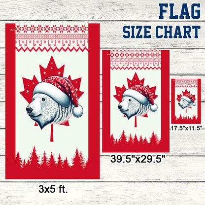 Bear Christmas Canadian Flag TQN2077F