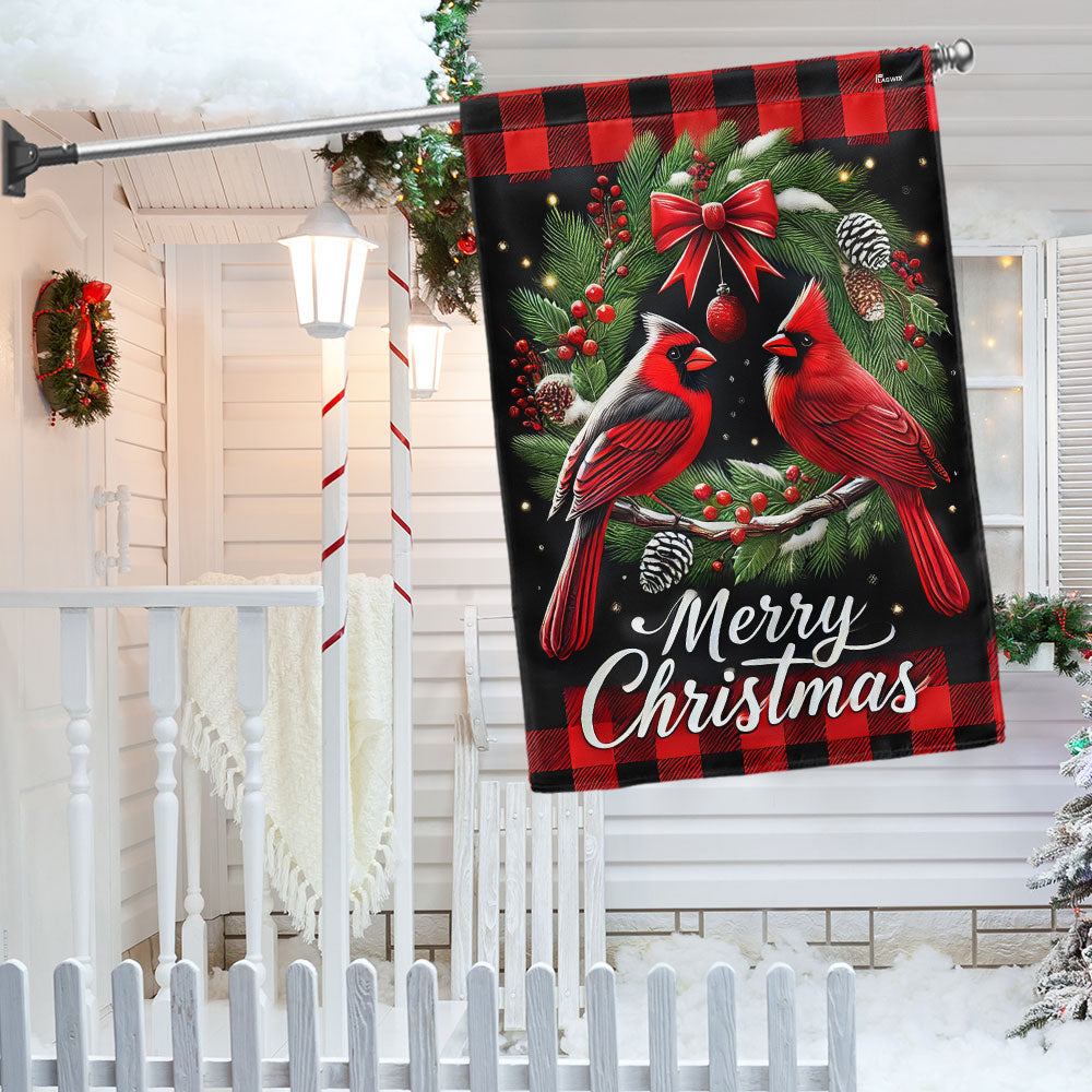 Cardinal Merry Christmas Flag MLN3787F