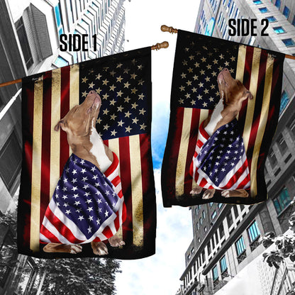 Pitbull American Patriot Flag