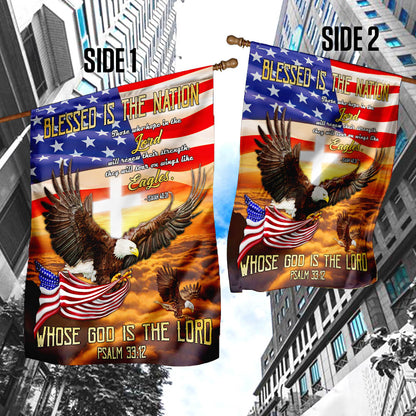 Blessed Is The Nation Whose God Is The Lord Eagle Flag