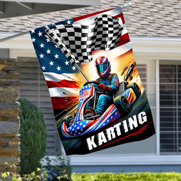 FLAGWIX Kart Racing American Flag MLN2885F