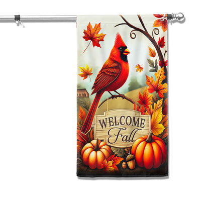 Cardinal Welcome Fall Flag MLN3649F