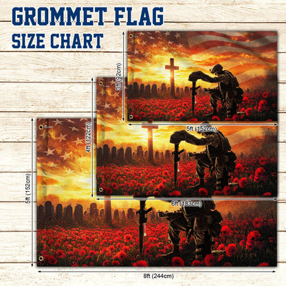 Memorial Day Honors Fallen Veterans Military Patriotic Grommet Flag TQN5099TNB