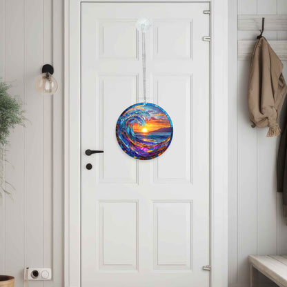 Sea Wave Suncatcher Ocean Beach Acrylic Hanging Sign TQN4456AS