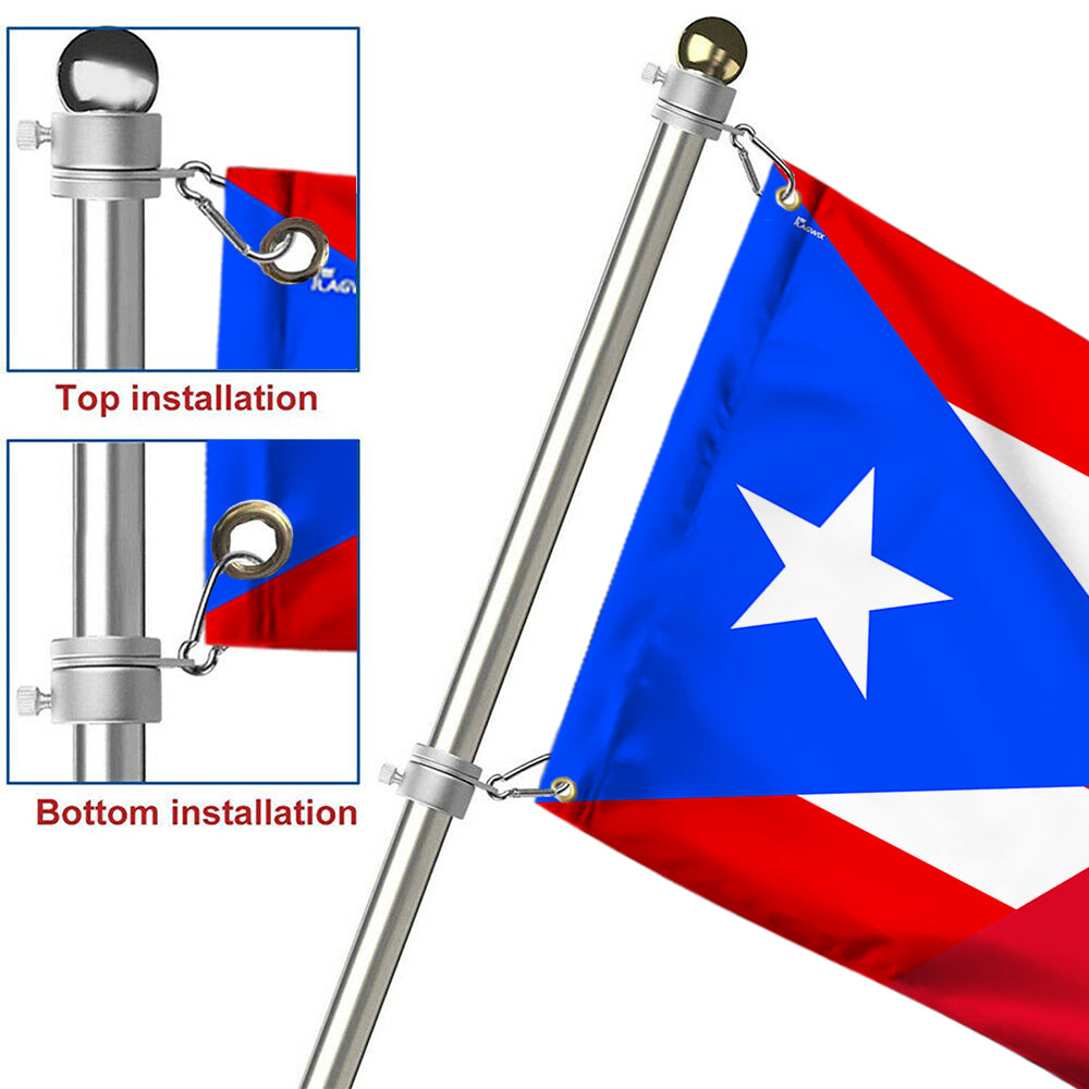 Puerto Rican And Polish Grommet Flag VTM1089NTH