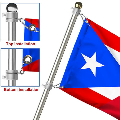 Puerto Rican And Polish Grommet Flag VTM1089NTH