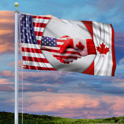 Canadian USA Friendship Grommet Flag QNK1043GFv1