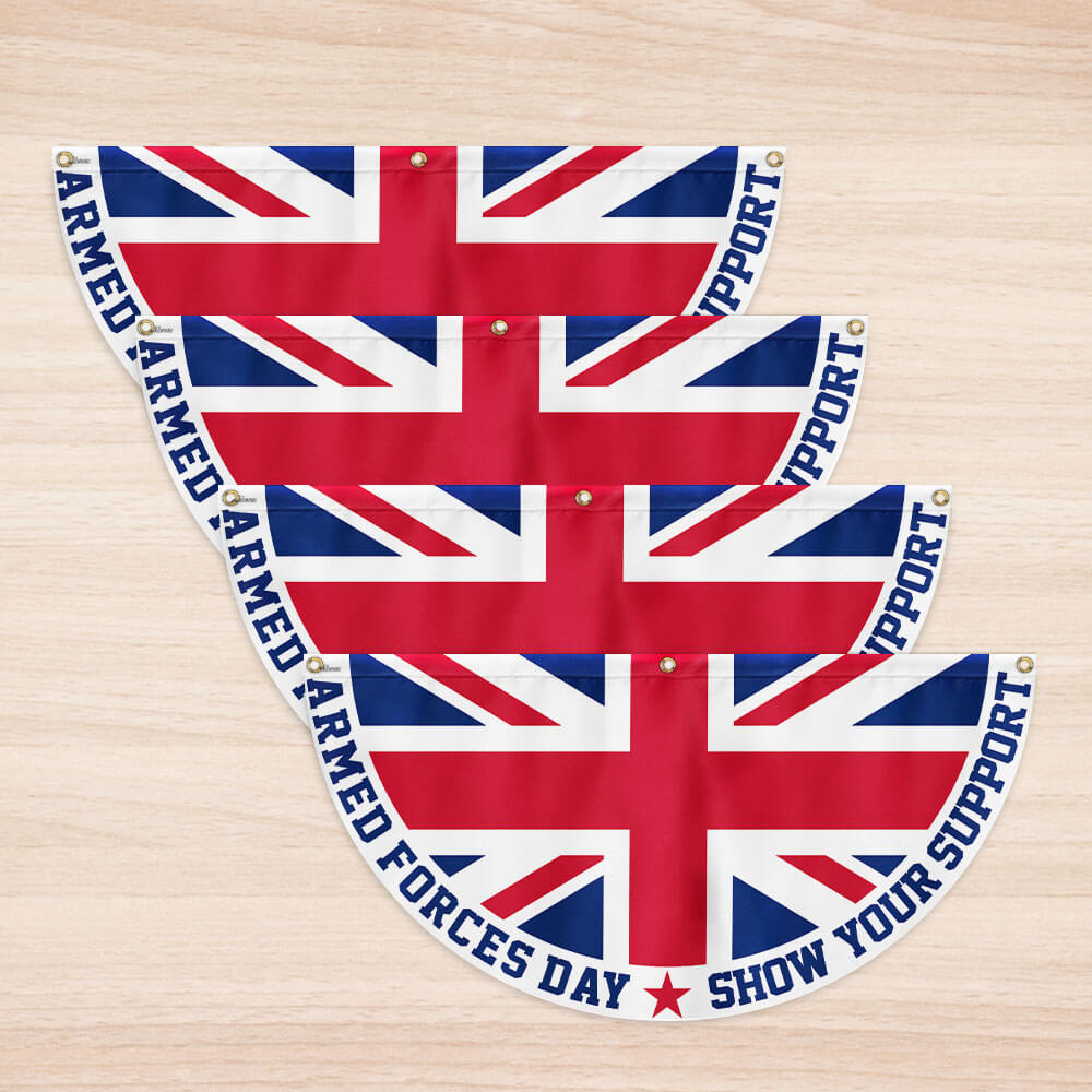 Armed Forces Day UK Non-Pleated Fan Flag TQN5022TNB