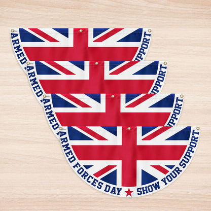 Armed Forces Day UK Non-Pleated Fan Flag TQN5022TNB