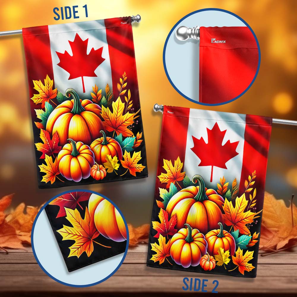 Autumn Pumpkins Canadian Fall Flag MLN3750F