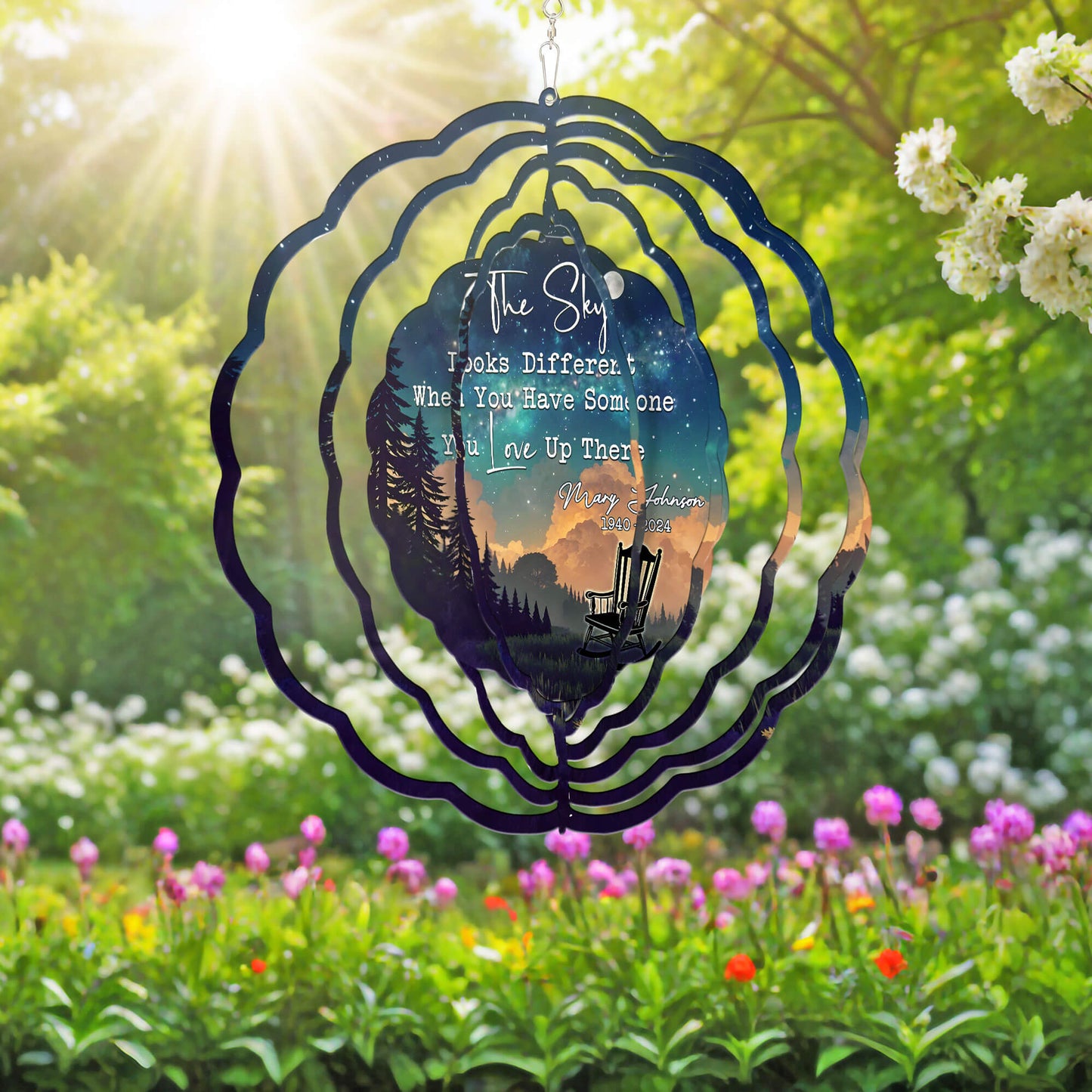 Personalized Memorial The Sky Looks Different When You Have Wind Spinner TQN4833TNB