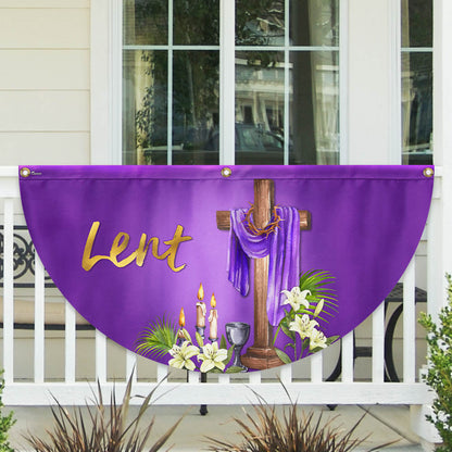 The Season Of Lent Easter Christian Non-Pleated Fan Flag TQN4968TTH