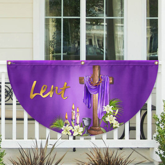 The Season Of Lent Easter Christian Non-Pleated Fan Flag TQN4968TTH