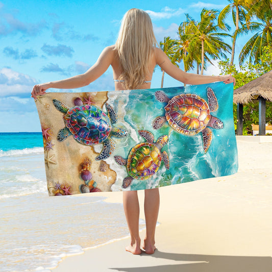 Beach Towel with Sea Turtle LHB130HVN