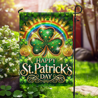 Shamrock Happy St. Patrick's Day Flag MLN5012F