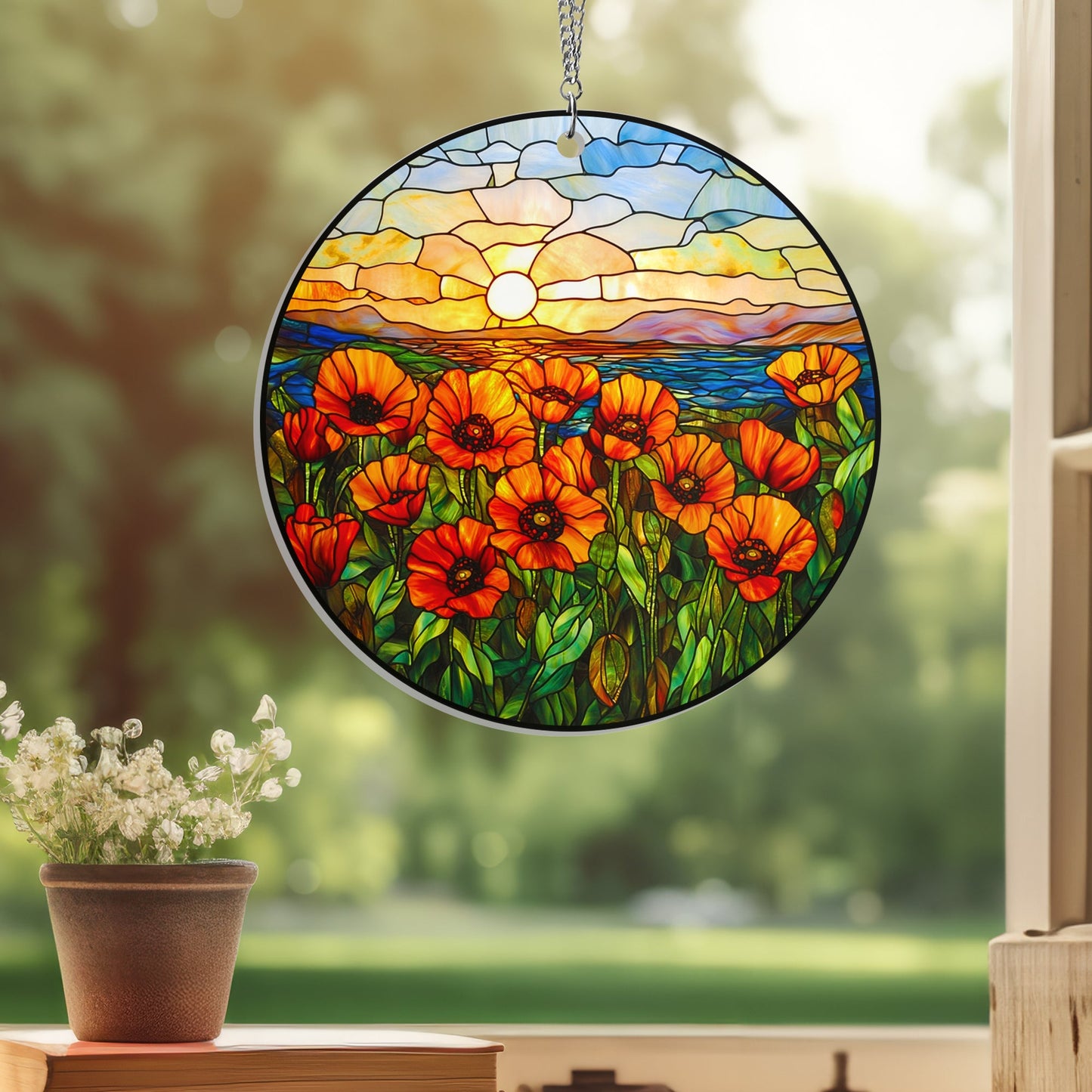 California Poppies Acrylic Suncatcher Hanging Sign Gift For California VTM985AS