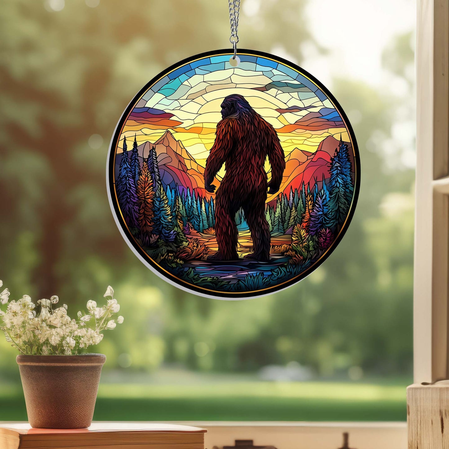 Bigfoot Sasquatch Suncatcher Acrylic Hanging Sign TQN4371AS