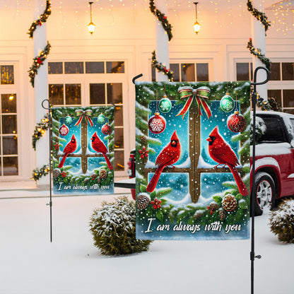 Cardinal Christmas Flag I Am Always With You Flag MLN4268F