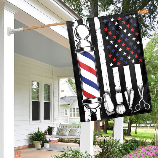Barber Flag American Flag Barbershop Flag QTR701F