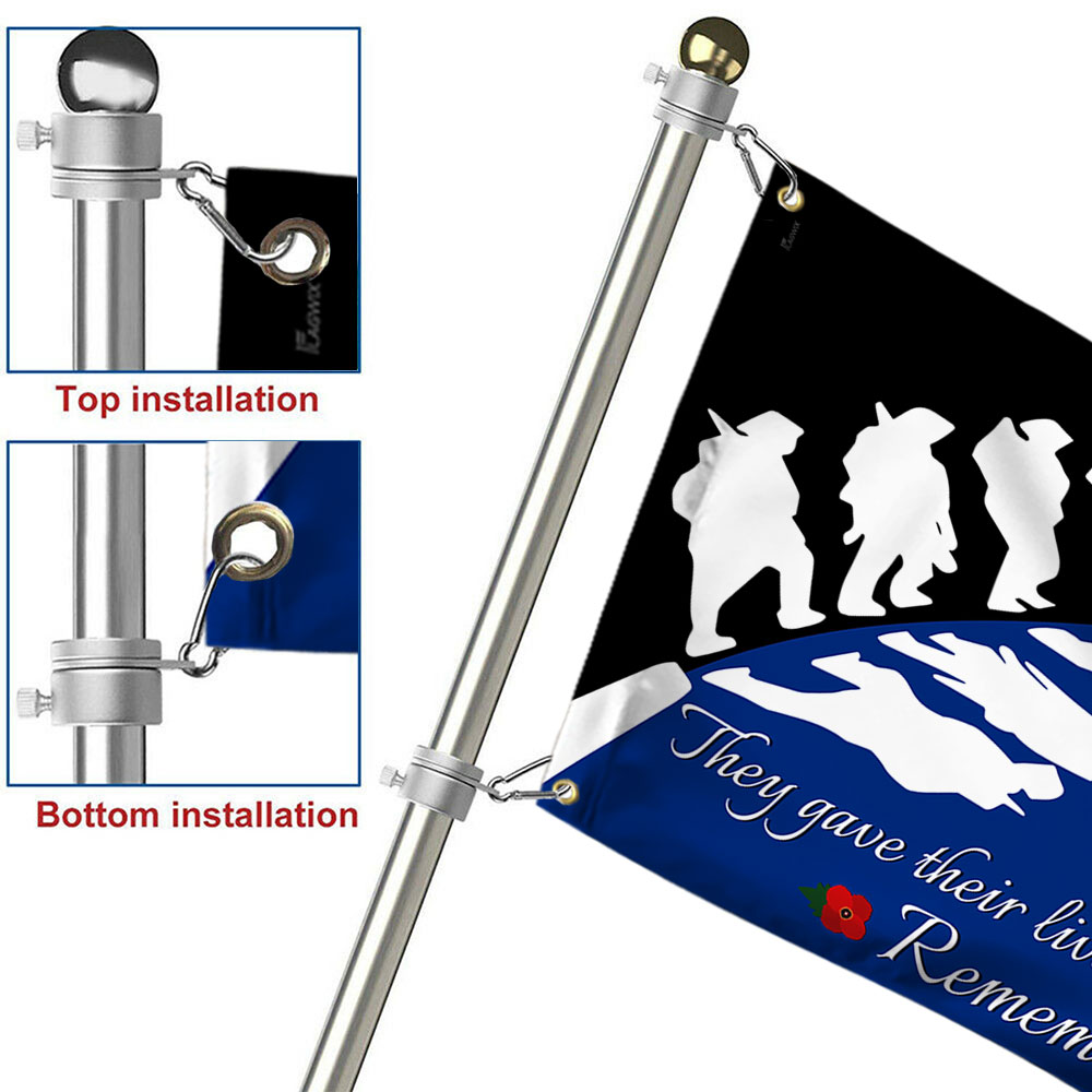 Anzac Day New Zealand Grommet Flag They Gave Their Lives Remember Them LHA1950GF