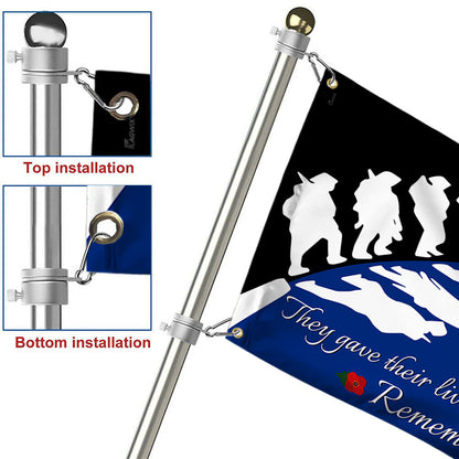 Anzac Day New Zealand Grommet Flag They Gave Their Lives Remember Them LHA1950GF